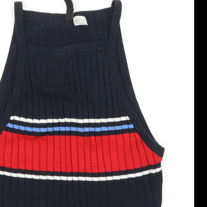 Womens UK Size S H&M Blue Basic Tank