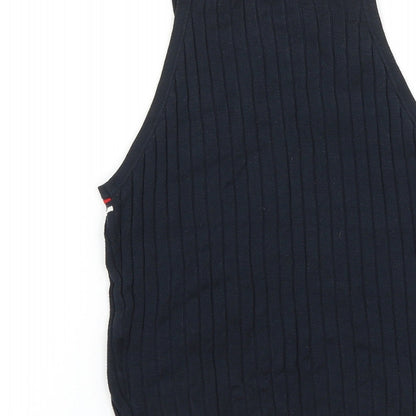 Womens UK Size S H&M Blue Basic Tank