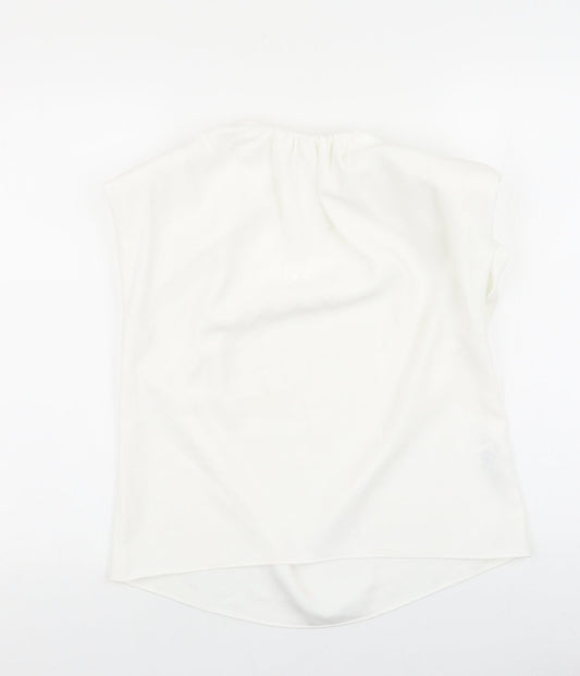 Womens UK Size S Zara White Basic Blouse