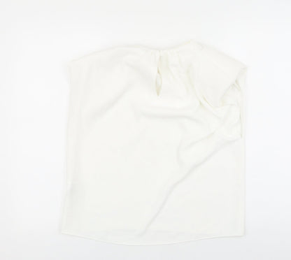Womens UK Size S Zara White Basic Blouse