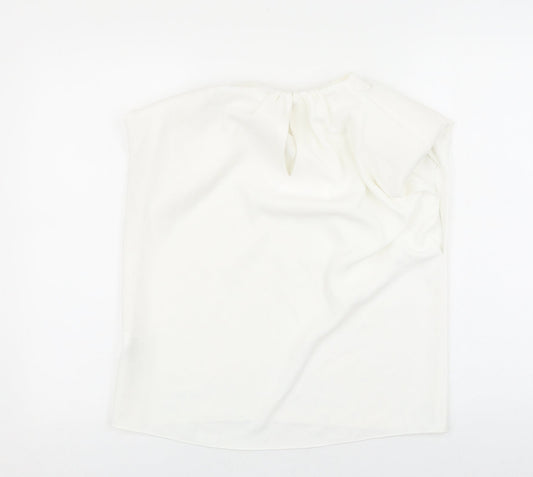 Womens UK Size S Zara White Basic Blouse