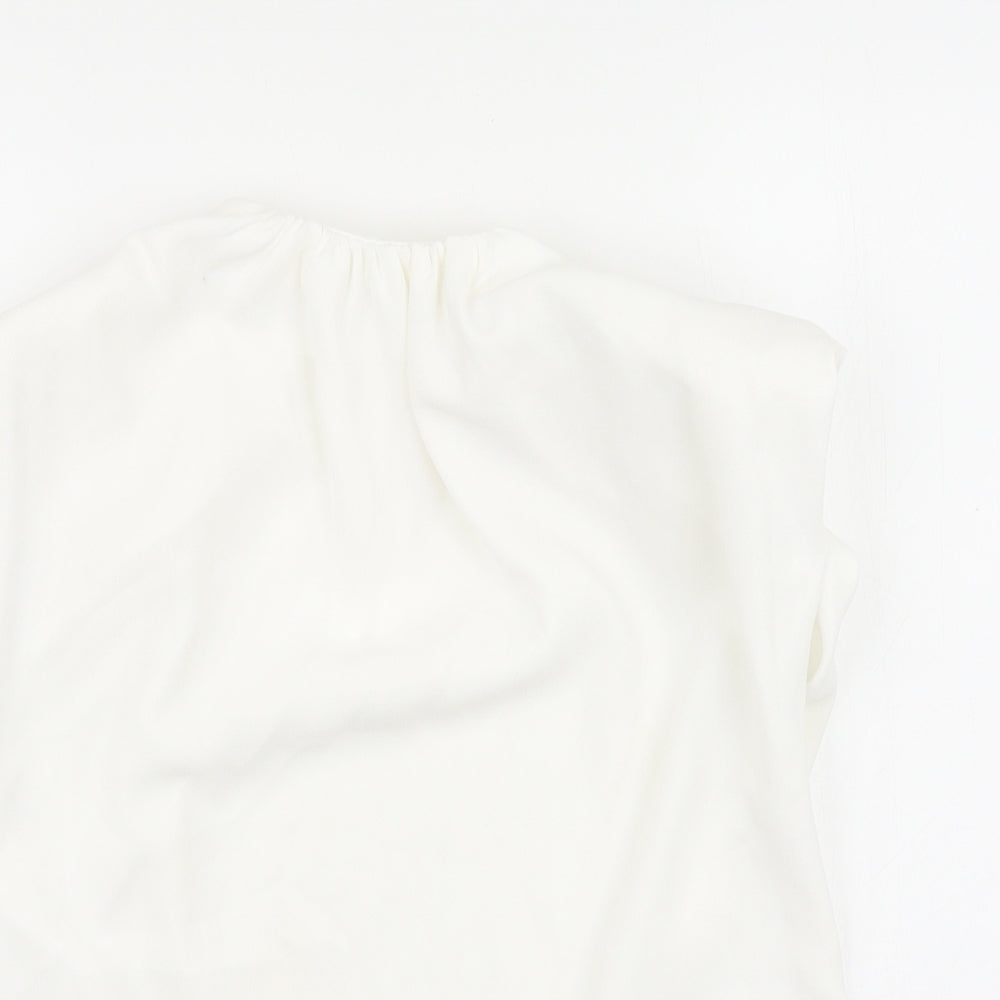 Womens UK Size S Zara White Basic Blouse
