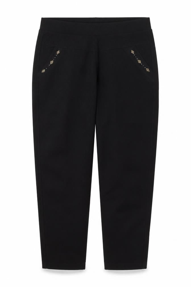 Womens UK Size 4XL Preworn Regular Fit  Black Trousers