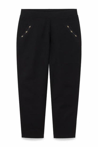 Womens UK Size 4XL Preworn Regular Fit  Black Trousers