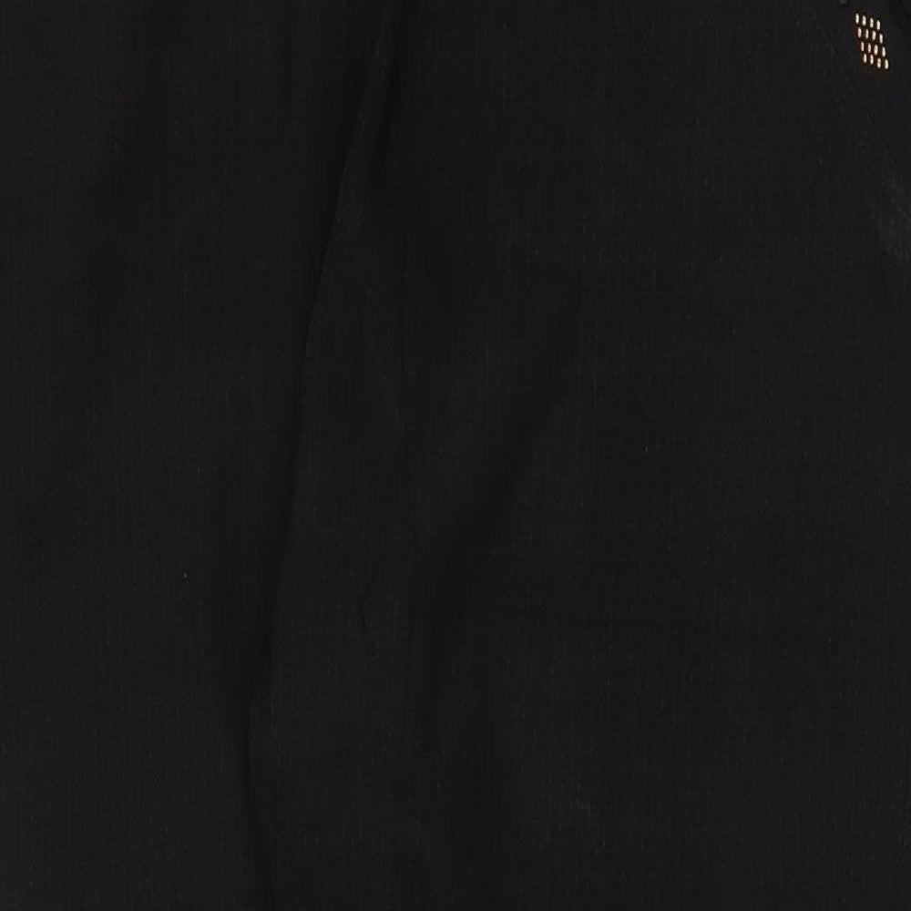 Womens UK Size 4XL Preworn Regular Fit  Black Trousers