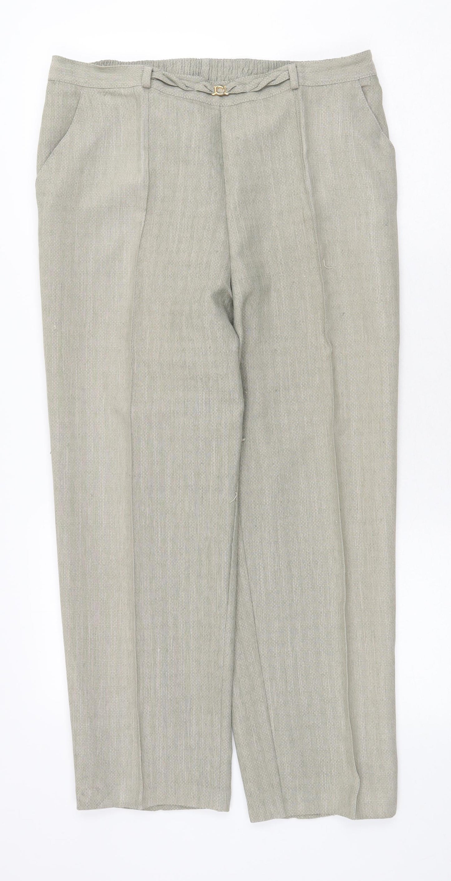 Womens UK Size 14 Marks and Spencer Regular Fit  Grey Trousers