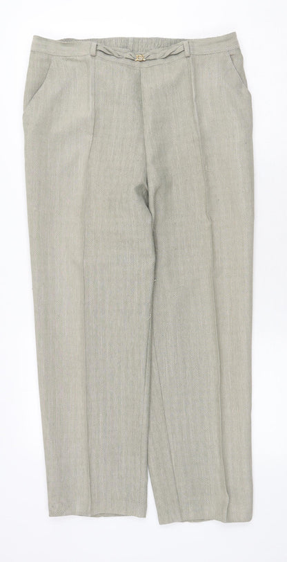 Womens UK Size 14 Marks and Spencer Regular Fit  Grey Trousers
