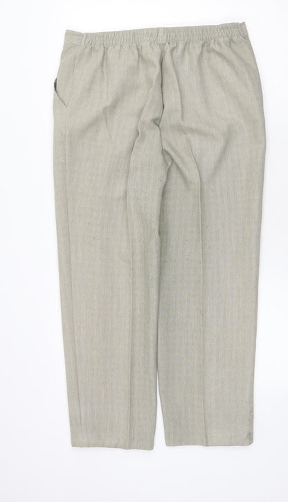 Womens UK Size 14 Marks and Spencer Regular Fit  Grey Trousers