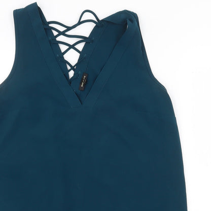 Womens UK Size 10 River Island Green Basic Tank