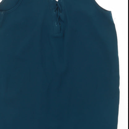 Womens UK Size 10 River Island Green Basic Tank