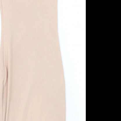 New Look Womens Pink Polyester Bodycon Size 6 V-Neck Pullover