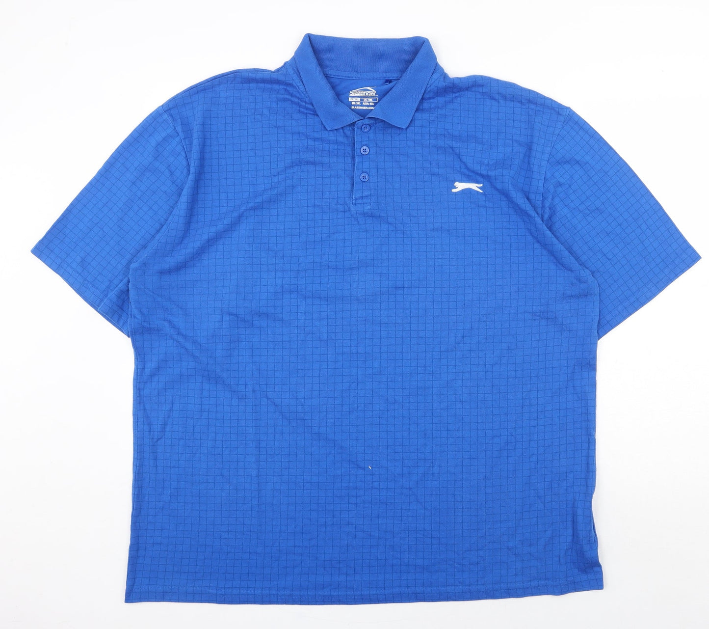 Slazenger Mens Blue Polyester Polo Size 3XL Collared Button