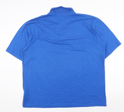 Slazenger Mens Blue Polyester Polo Size 3XL Collared Button