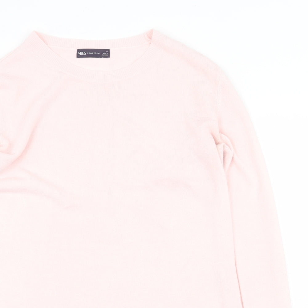 Womens UK Size 12 Marks and Spencer Pink Pullover Jumper