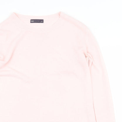 Womens UK Size 12 Marks and Spencer Pink Pullover Jumper