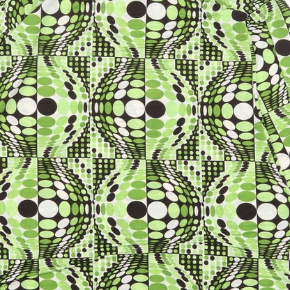 Preworn Womens Green Geometric Polyester Mini Size S Round Neck Pullover