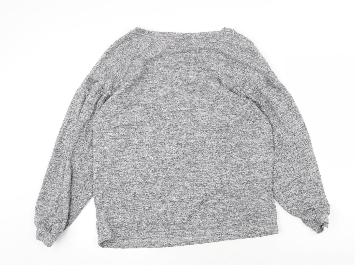 F&F Womens Grey Boat Neck Viscose Pullover Jumper Size 12 - Weekend, Paris