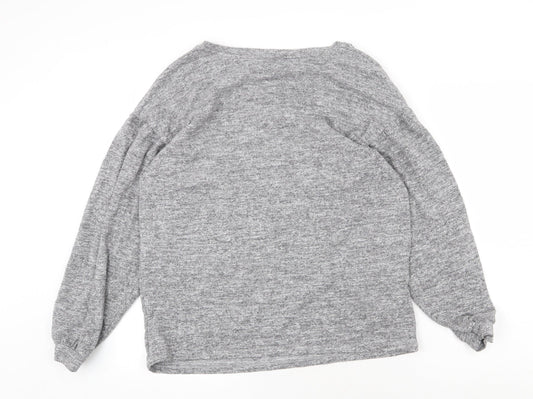 F&F Womens Grey Boat Neck Viscose Pullover Jumper Size 12 - Weekend, Paris