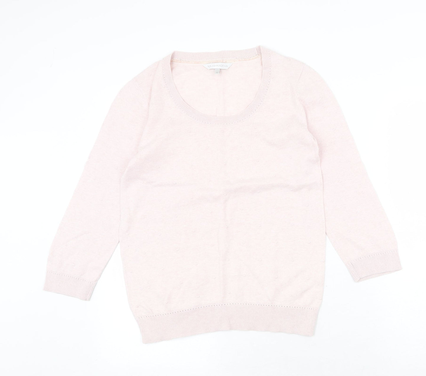 Womens UK Size 12 RJR.John Rocha Pink Pullover Jumper