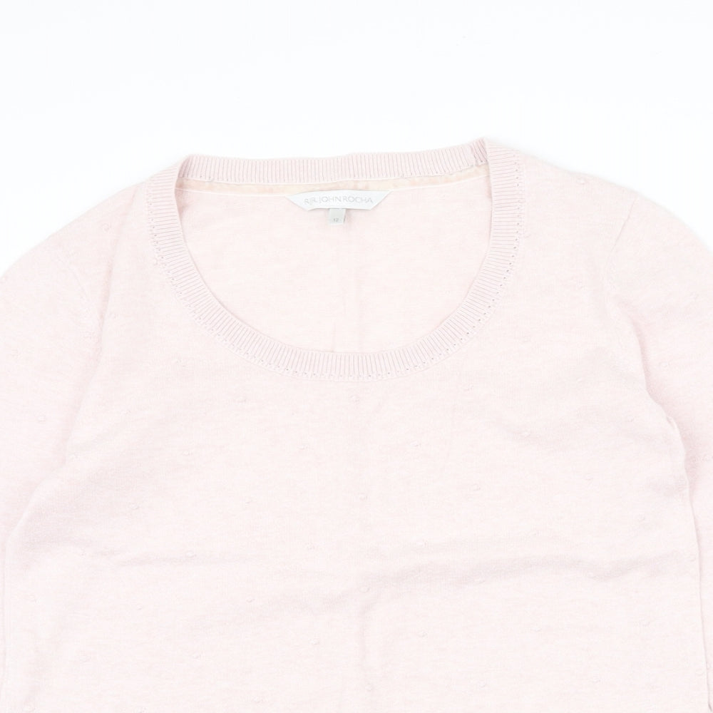Womens UK Size 12 RJR.John Rocha Pink Pullover Jumper