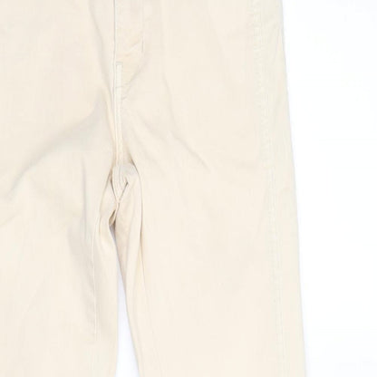 Zara Womens Beige Cotton Skinny Jeans Size 30 Regular Zip