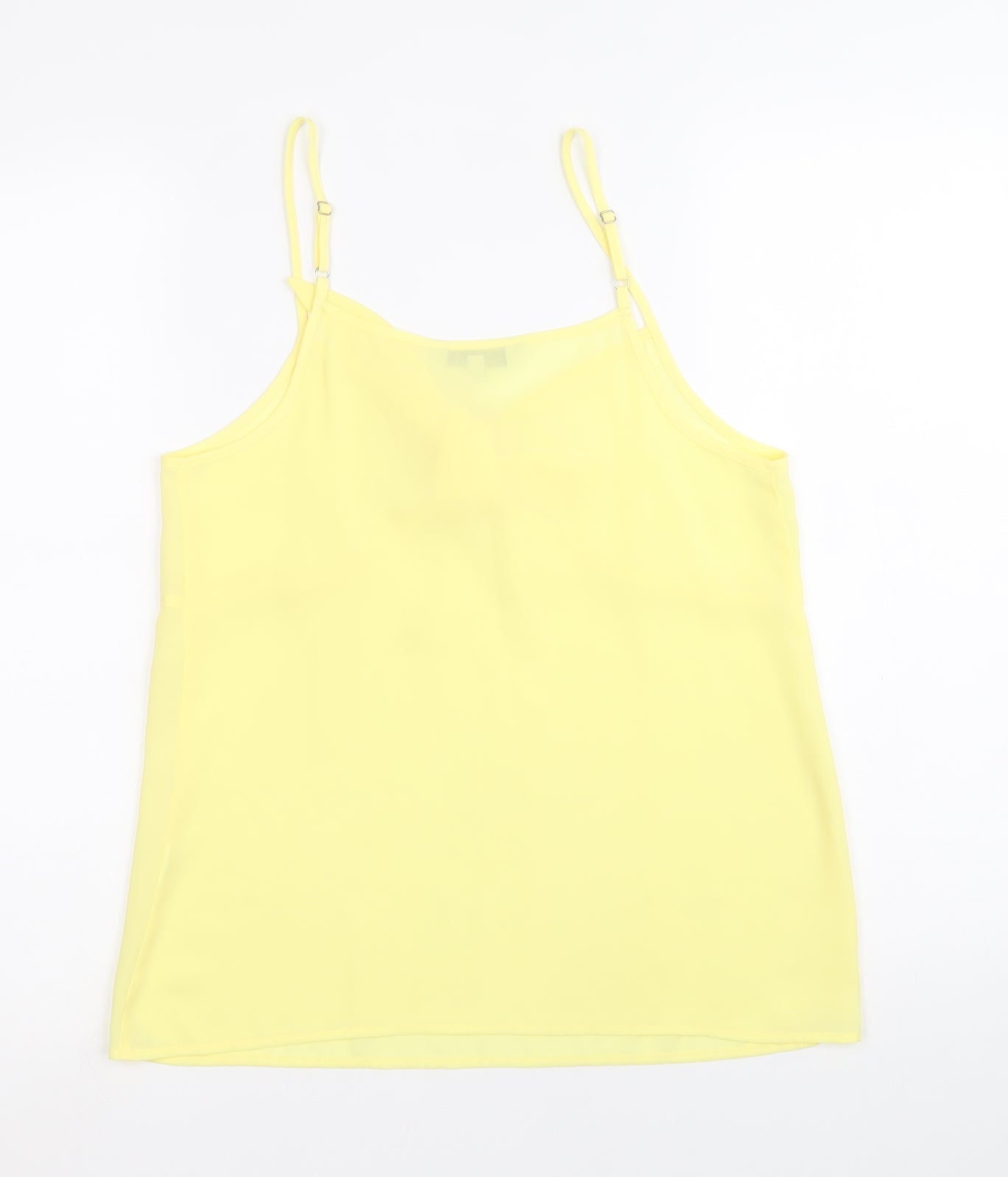 Womens UK Size 8 Peacocks Yellow Basic Tank