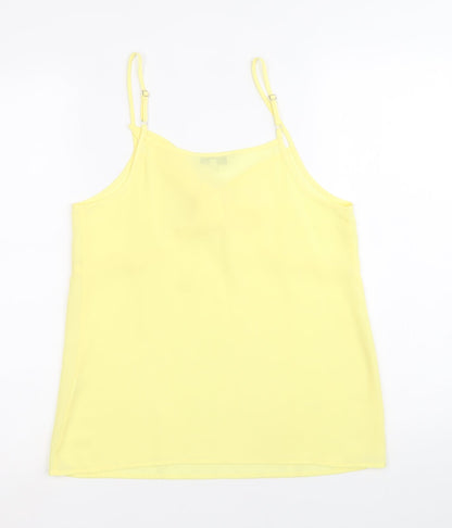 Womens UK Size 8 Peacocks Yellow Basic Tank