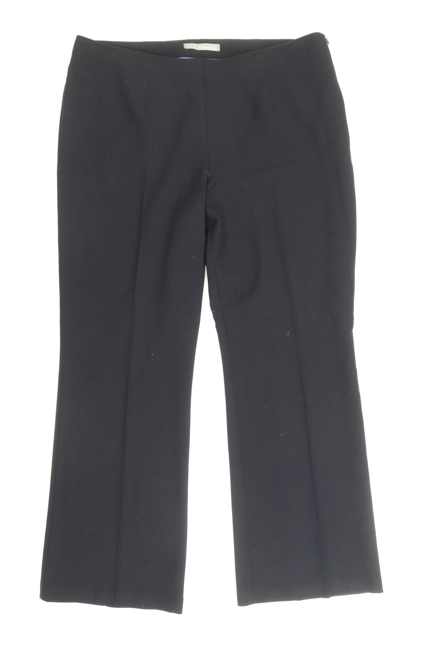 Womens UK Size 14 Marks and Spencer Regular Fit Dress Pants Blue Trousers