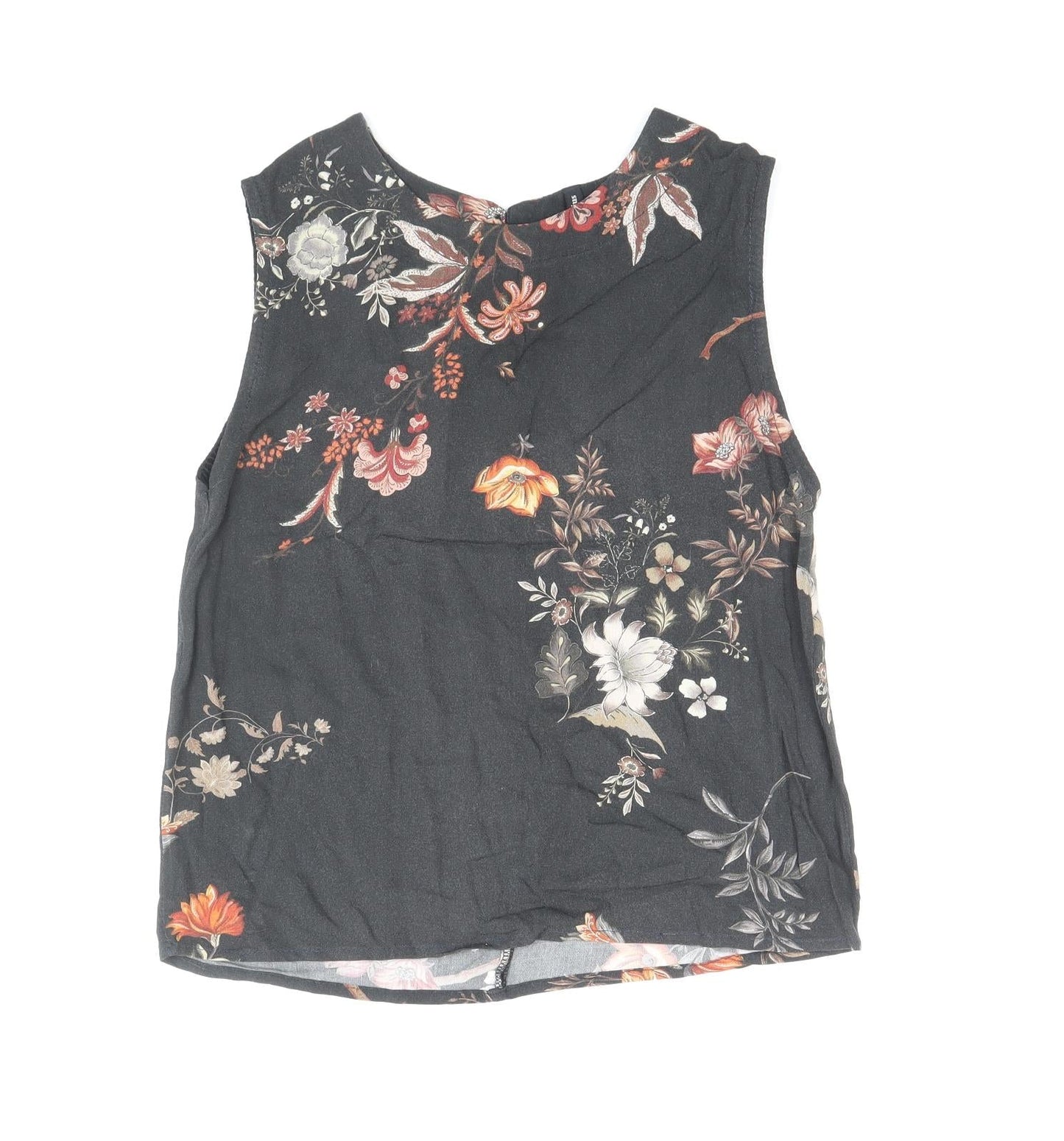Womens UK Size S Stradivarius Black Basic Blouse