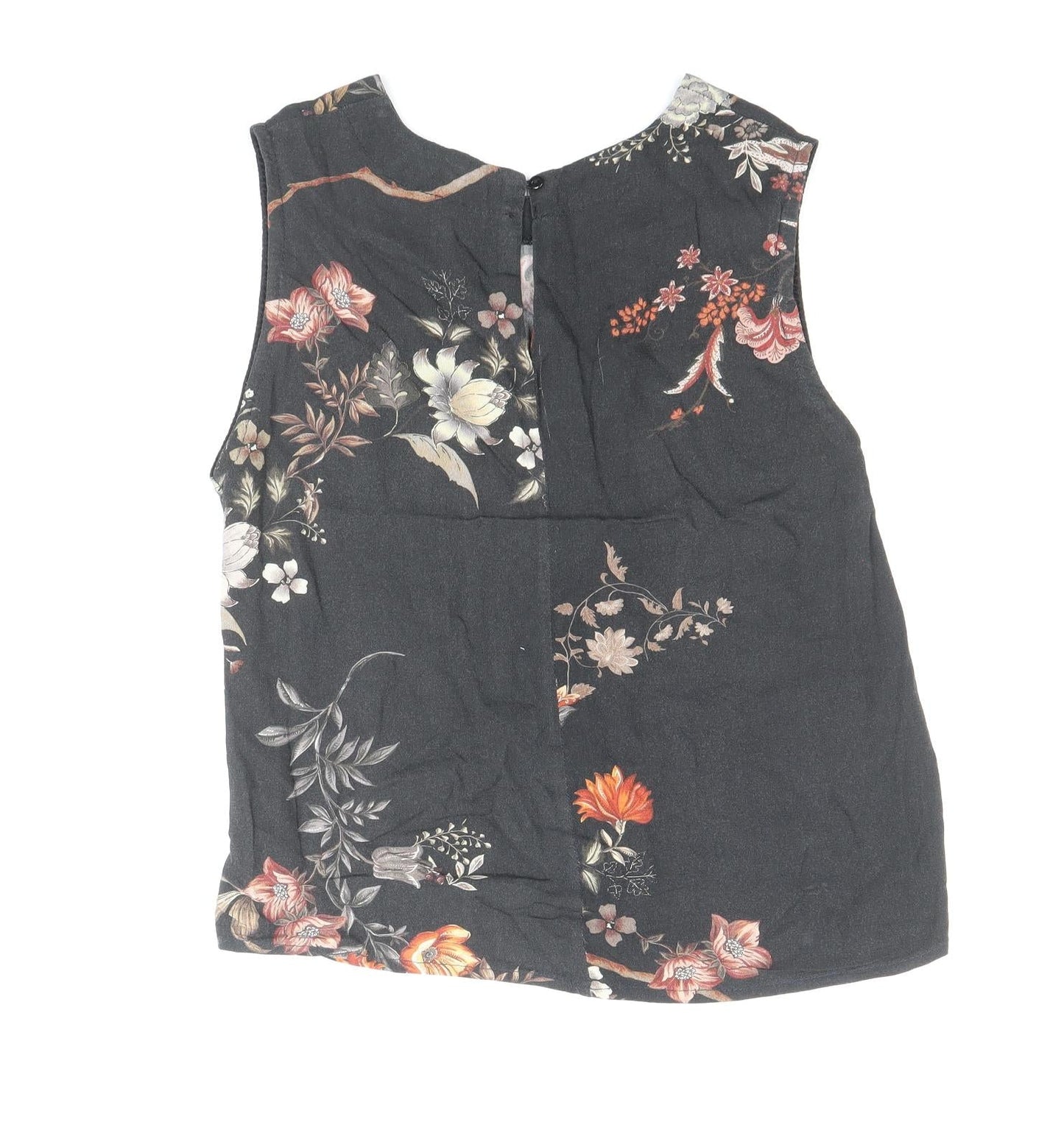 Womens UK Size S Stradivarius Black Basic Blouse