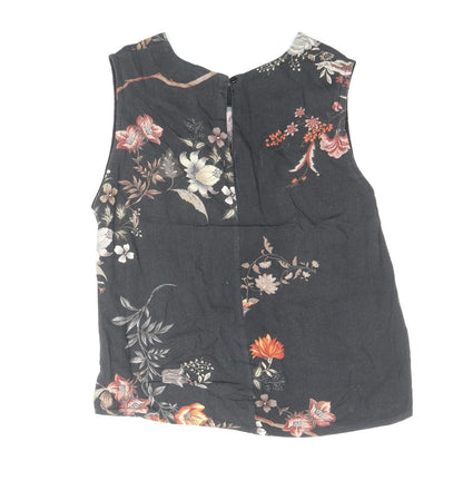 Womens UK Size S Stradivarius Black Basic Blouse