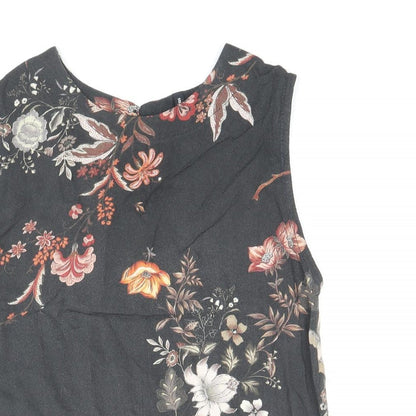 Womens UK Size S Stradivarius Black Basic Blouse