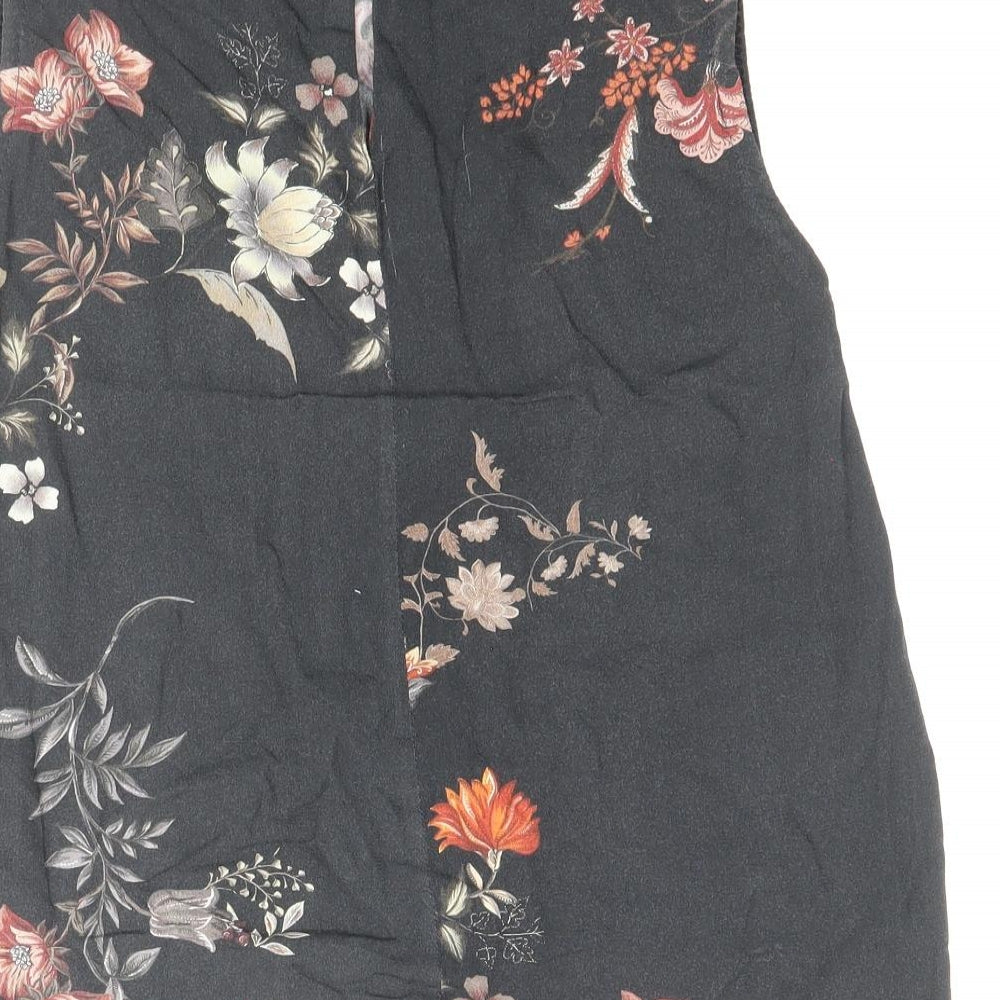 Womens UK Size S Stradivarius Black Basic Blouse