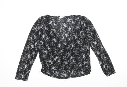 Womens UK Size S H&M Black Basic Blouse