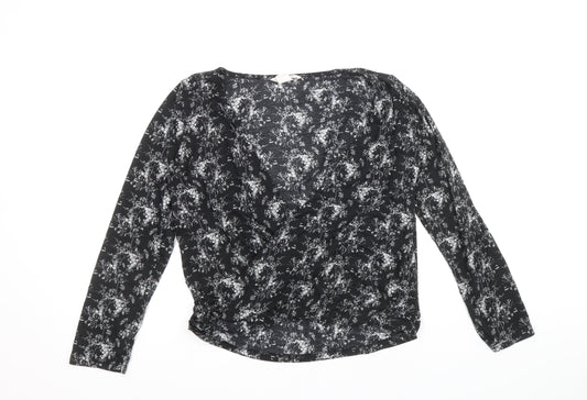 Womens UK Size S H&M Black Basic Blouse