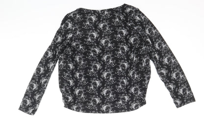 Womens UK Size S H&M Black Basic Blouse