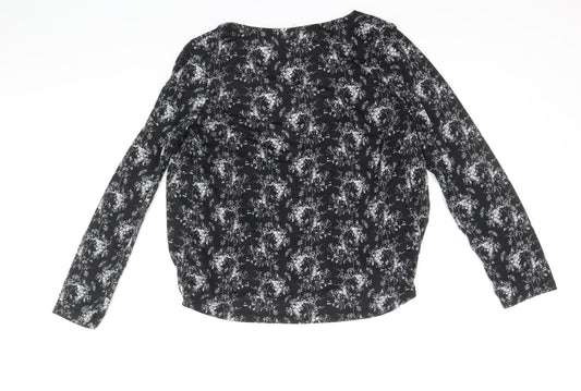 Womens UK Size S H&M Black Basic Blouse