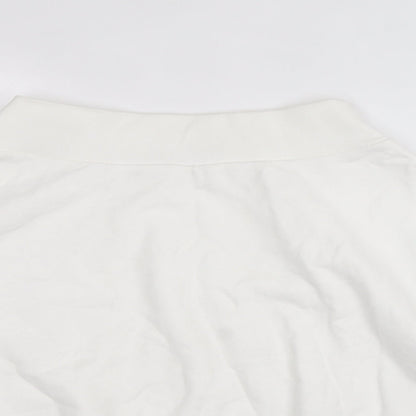 Boohoo Womens White 100% Cotton Pullover Sweatshirt Size 6 Pullover