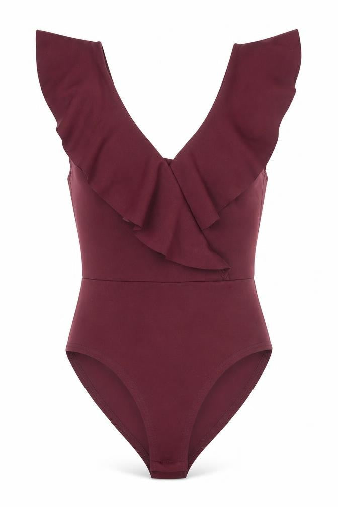 Womens UK Size 8 New Look One-Piece Red Bodysuit