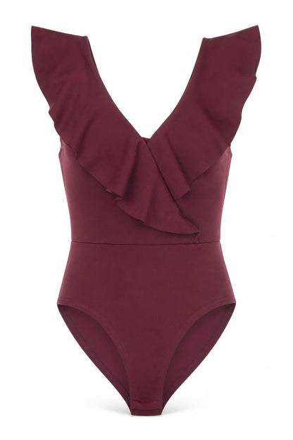 Womens UK Size 8 New Look One-Piece Red Bodysuit