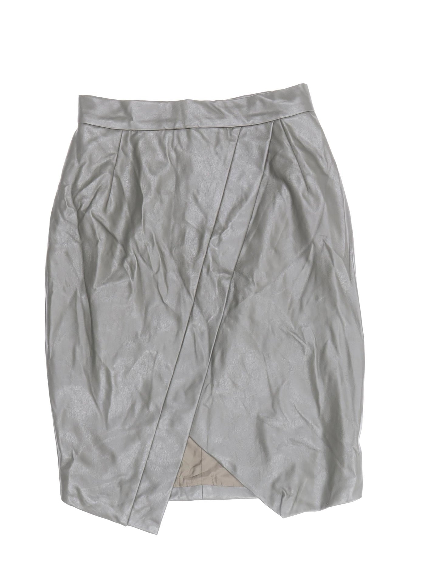 PRETTYLITTLETHING Womens Green Polyester Straight & Pencil Skirt Size 8 Zip