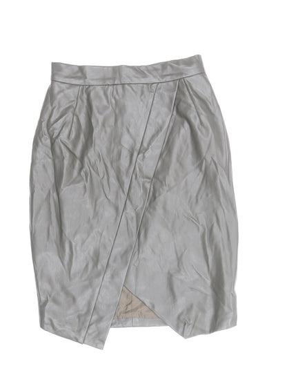 PRETTYLITTLETHING Womens Green Polyester Straight & Pencil Skirt Size 8 Zip