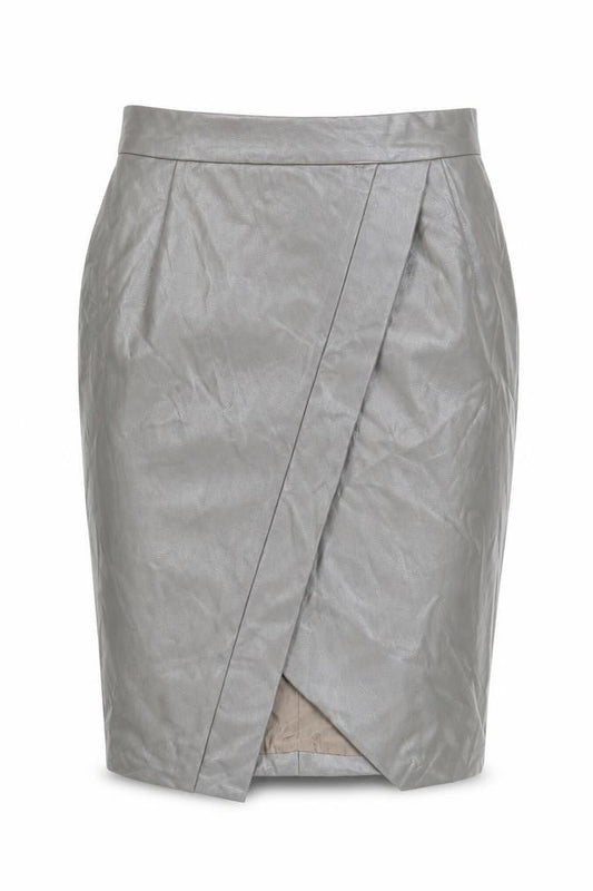 PRETTYLITTLETHING Womens Green Polyester Straight & Pencil Skirt Size 8 Zip