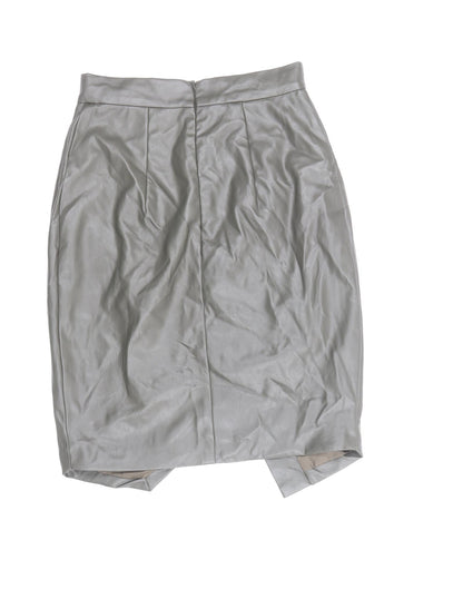 PRETTYLITTLETHING Womens Green Polyester Straight & Pencil Skirt Size 8 Zip