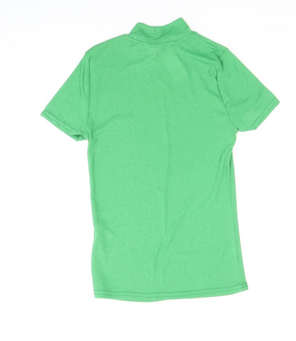 Womens UK Size 10 River Island Green Basic T-Shirt