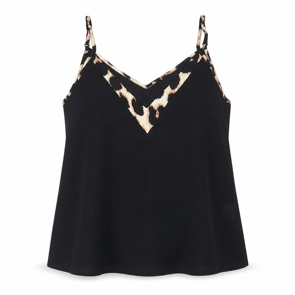 Womens UK Size S SheIn Black Camisole Blouse