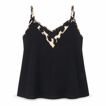 Womens UK Size S SheIn Black Camisole Blouse