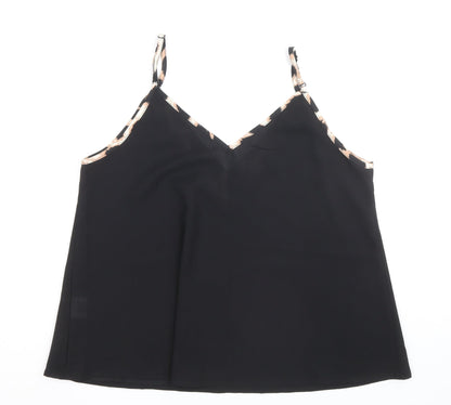 SheIn Womens Black Polyester Camisole Blouse Size S V-Neck