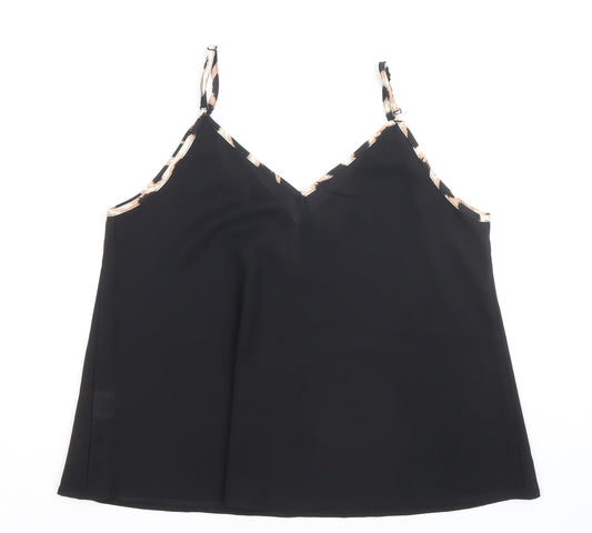 SheIn Womens Black Polyester Camisole Blouse Size S V-Neck