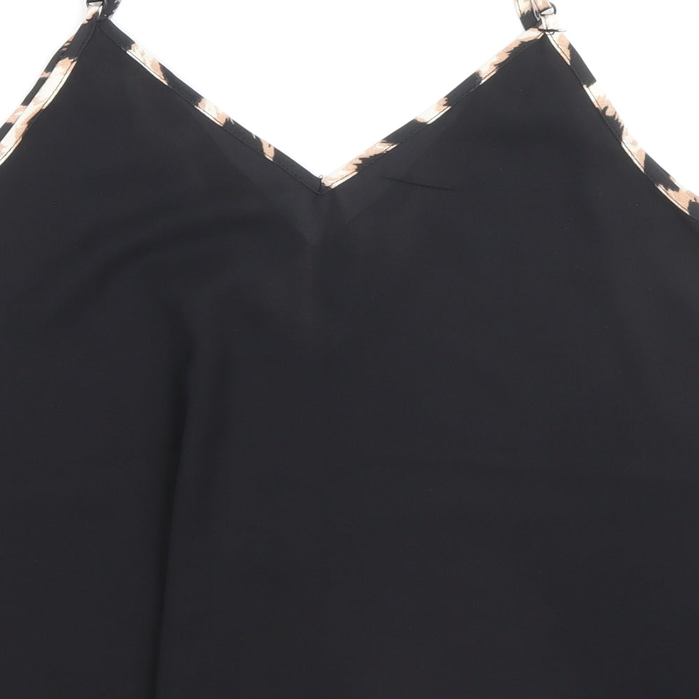 SheIn Womens Black Polyester Camisole Blouse Size S V-Neck